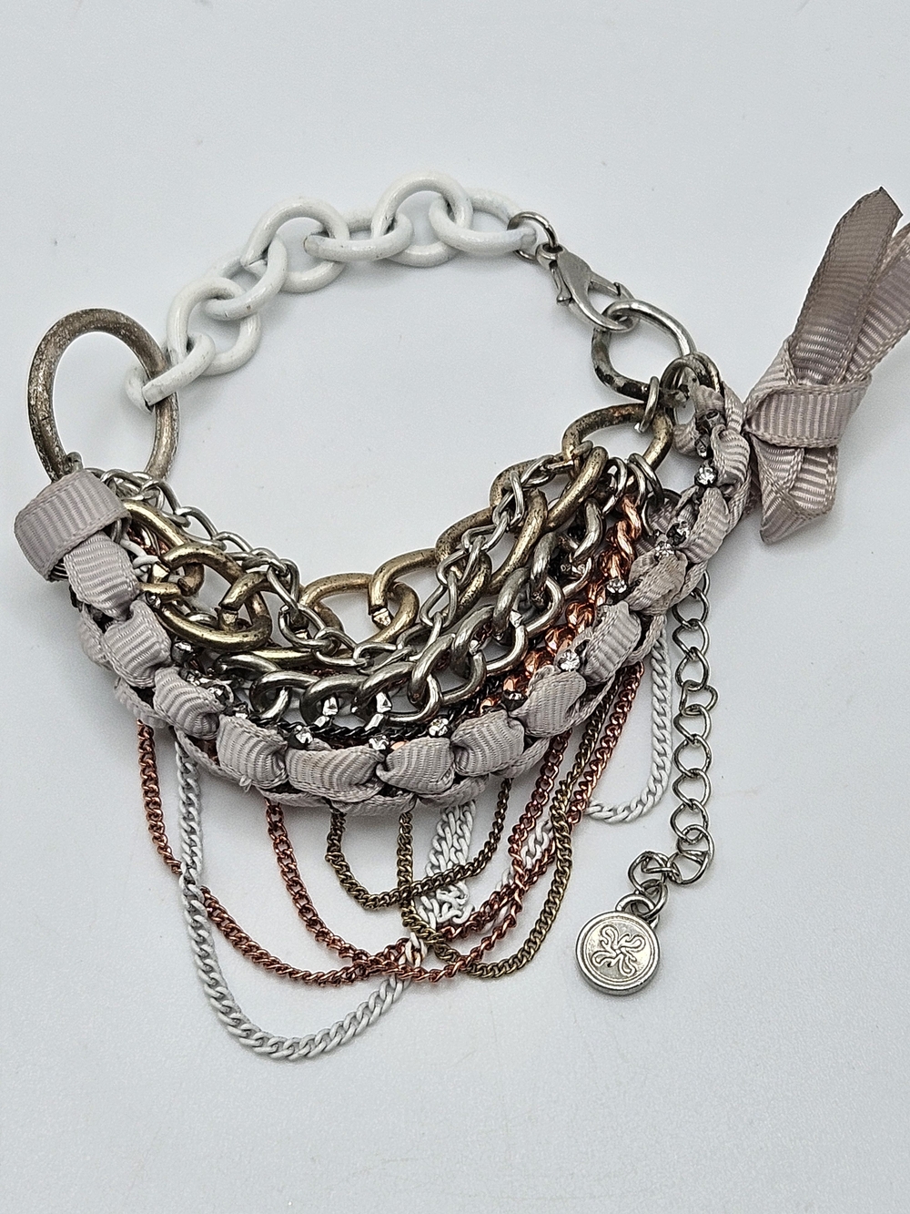 Simply Vera Vera Wang Mixed Metal Multi Strand Chain Rocker Bracelet